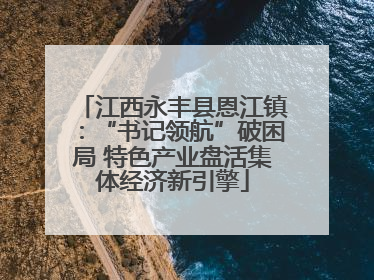 江西永丰县恩江镇：“书记领航”破困局 特色产业盘活集体经济新引擎