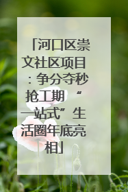 河口区崇文社区项目：争分夺秒抢工期 “一站式”生活圈年底亮相
