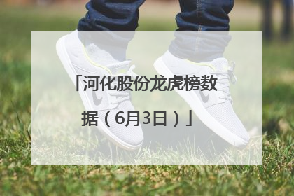 河化股份龙虎榜数据（6月3日）