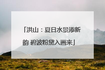 洪山：夏日水景添新韵 碧波粉黛入画来