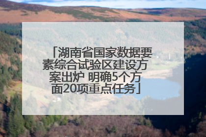 湖南省国家数据要素综合试验区建设方案出炉 明确5个方面20项重点任务