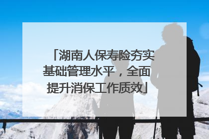 湖南人保寿险夯实基础管理水平，全面提升消保工作质效