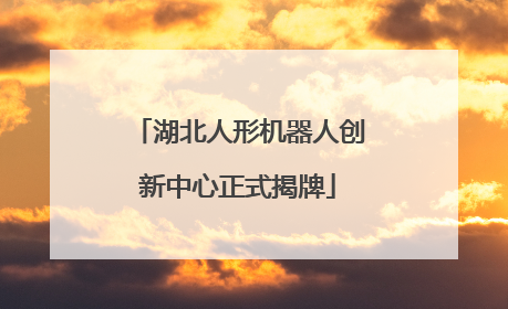 湖北人形机器人创新中心正式揭牌