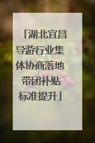湖北宜昌导游行业集体协商落地 带团补贴标准提升