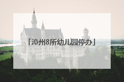 漳州8所幼儿园停办