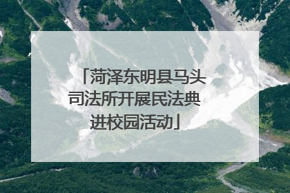 菏泽东明县马头司法所开展民法典进校园活动