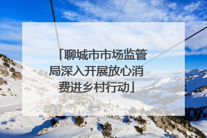聊城市市场监管局深入开展放心消费进乡村行动