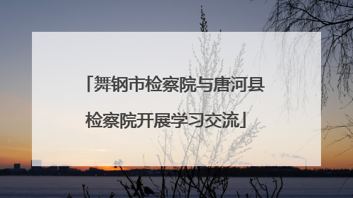 舞钢市检察院与唐河县检察院开展学习交流