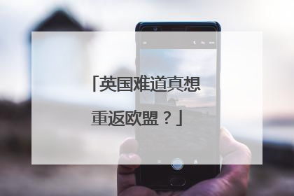 英国难道真想重返欧盟？