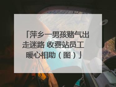 萍乡一男孩赌气出走迷路 收费站员工暖心相助（图）