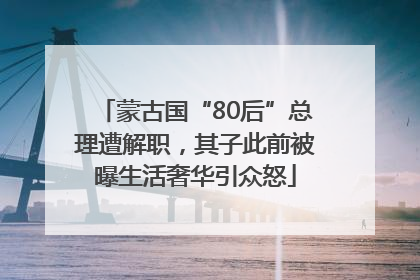 蒙古国“80后”总理遭解职，其子此前被曝生活奢华引众怒
