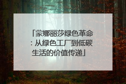 蒙娜丽莎绿色革命：从绿色工厂到低碳生活的价值传递
