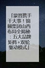 蒙晋携手干大事！锦颐集团山西布局全揭秘：五大品牌矩阵+双轮驱动模式