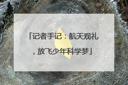 记者手记：航天观礼，放飞少年科学梦