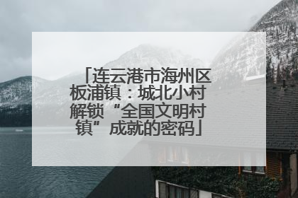 连云港市海州区板浦镇：城北小村解锁“全国文明村镇”成就的密码