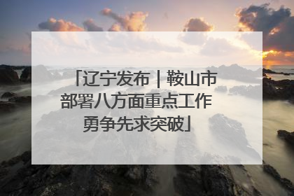 辽宁发布｜鞍山市部署八方面重点工作勇争先求突破