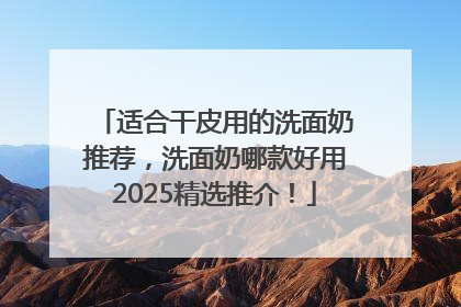 适合干皮用的洗面奶推荐，洗面奶哪款好用2025精选推介！