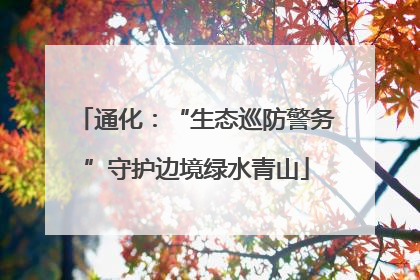 通化：“生态巡防警务”守护边境绿水青山