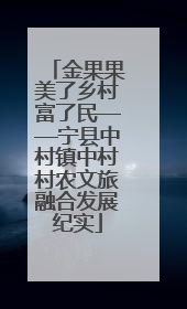 金果果美了乡村富了民——宁县中村镇中村村农文旅融合发展纪实