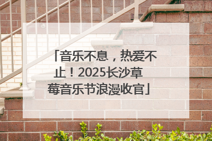音乐不息，热爱不止！2025长沙草莓音乐节浪漫收官