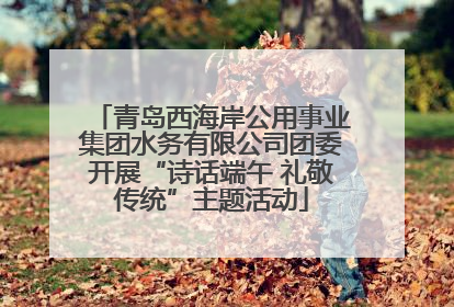 青岛西海岸公用事业集团水务有限公司团委开展“诗话端午 礼敬传统”主题活动