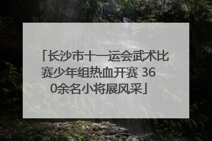 长沙市十一运会武术比赛少年组热血开赛 360余名小将展风采