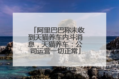 阿里巴巴称未收到天猫养车内斗消息，天猫养车：公司运营一切正常