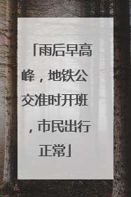 雨后早高峰，地铁公交准时开班，市民出行正常