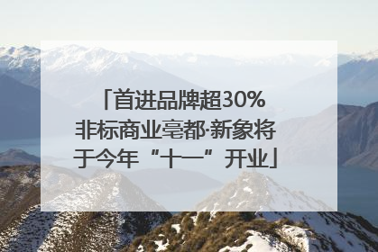 首进品牌超30% 非标商业亳都·新象将于今年“十一”开业