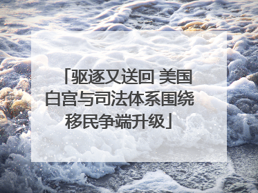 驱逐又送回 美国白宫与司法体系围绕移民争端升级