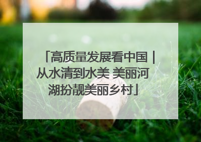 高质量发展看中国｜从水清到水美 美丽河湖扮靓美丽乡村