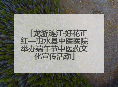 龙游涟江·好花正红—惠水县中医医院举办端午节中医药文化宣传活动