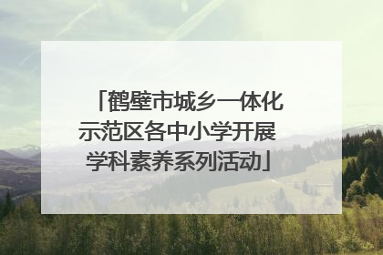鹤壁市城乡一体化示范区各中小学开展学科素养系列活动