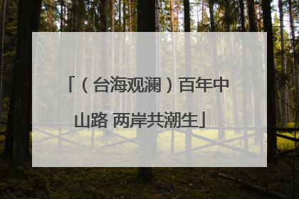 （台海观澜）百年中山路 两岸共潮生