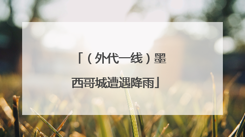 （外代一线）墨西哥城遭遇降雨