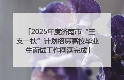 2025年度济南市“三支一扶”计划招募高校毕业生面试工作圆满完成