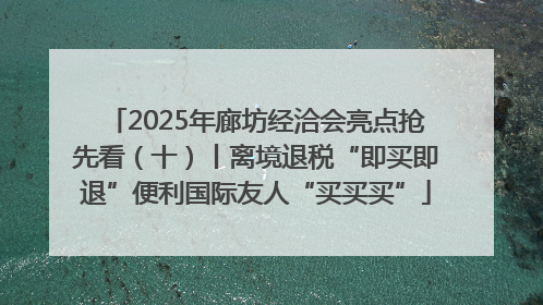 2025年廊坊经洽会亮点抢先看（十）丨离境退税“即买即退”便利国际友人“买买买”