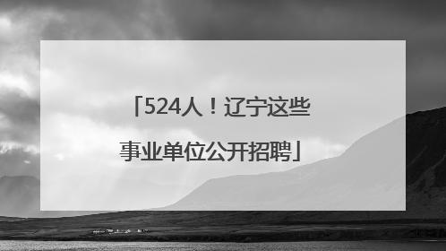 524人！辽宁这些事业单位公开招聘