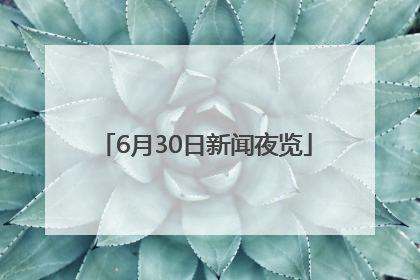 6月30日新闻夜览
