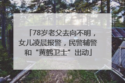 78岁老父去向不明，女儿凌晨报警，民警辅警和“黄鹤卫士”出动
