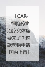 CAR-T细胞药物治疗实体瘤要来了？这款药物申请国内上市