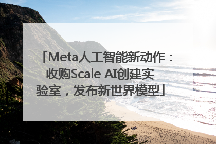 Meta人工智能新动作：收购Scale AI创建实验室，发布新世界模型