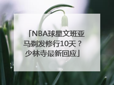 NBA球星文班亚马剃发修行10天？少林寺最新回应
